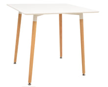 Cargar imagen en el visor de la galería, &lt;p&gt;Mesa de diseño, patas de madera de haya maciza, tapa lacada en blanco. Otros colores disponibles. Sillas y sillones a juego&lt;/p&gt; Grupo sdm JULIO