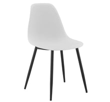 Cargar imagen en el visor de la galería, &lt;p&gt;Silla de diseño, base de metal con acabado negro, asiento y respaldo de polipropileno inyectado de color blanco. Otros colores disponibles. Taburete a juego&lt;/p&gt; Grupo sdm JULIO