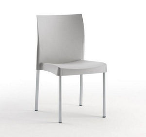 <p>Silla apilable, aluminio, polipropileno gris. Uso en exterior e interior. Otros colores disponibles.</p> Grupo sdm JULIO