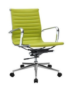 <p>Sillón giratorio, gas, basculante de balanceo profundo, tapizado similpiel verde. Otros colores disponibles.</p> Grupo sdm JULIO