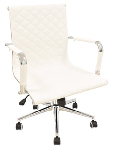 <p>Sillón giratorio, gas, basculante, tapizado similpiel blanca. Otros colores disponibles. Sillón alto a juego. </p> Grupo sdm JULIO