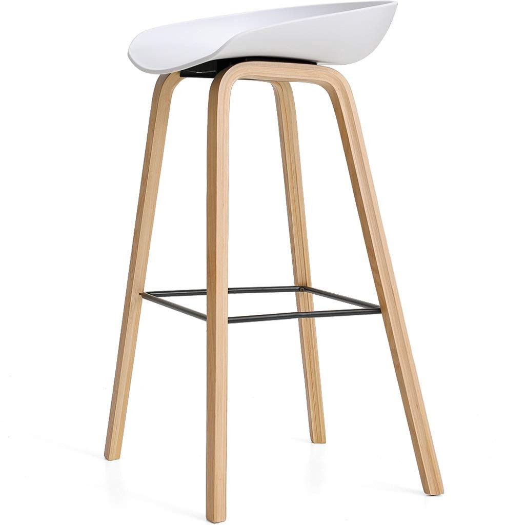 <p>Taburete de diseño, metal, asiento de polipropileno de color blanco. </p> Grupo sdm JULIO